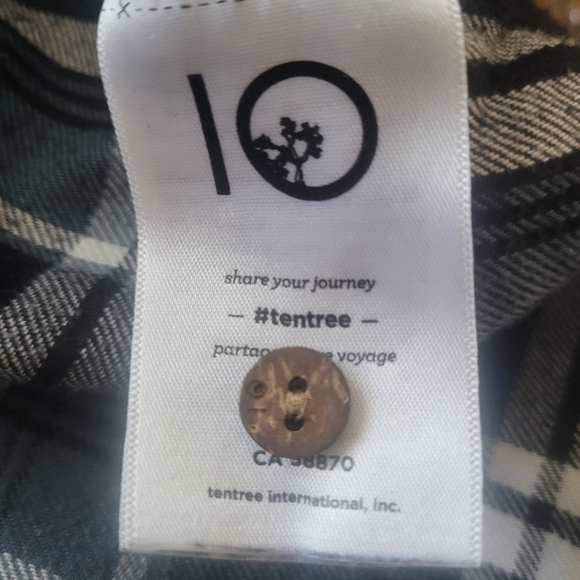 10tree Men's Plaid Button Down Shirt Size Large Gorpcore - Picture 4 of 7